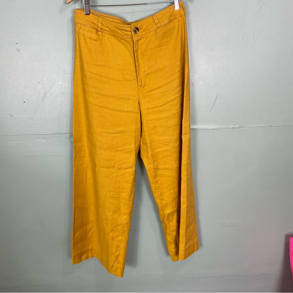 Anthropologie‎ Maeve Linen Blend Wide Leg Pants Size 31